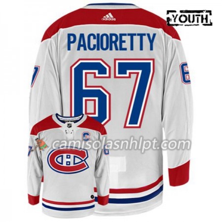 Camisola Montreal Canadiens MAX PACIORETTY 67 Adidas Branco Authentic - Criança